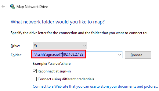 Mapeo carpeta personal unidad red